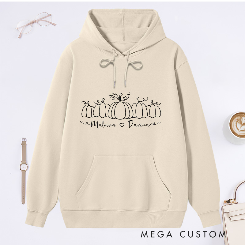 Personalized Halloween Housewarming Sweatshirt Pumpkin Patch Design Custom Names Cozy Fall Theme Comfortable Gift for New Homeowners