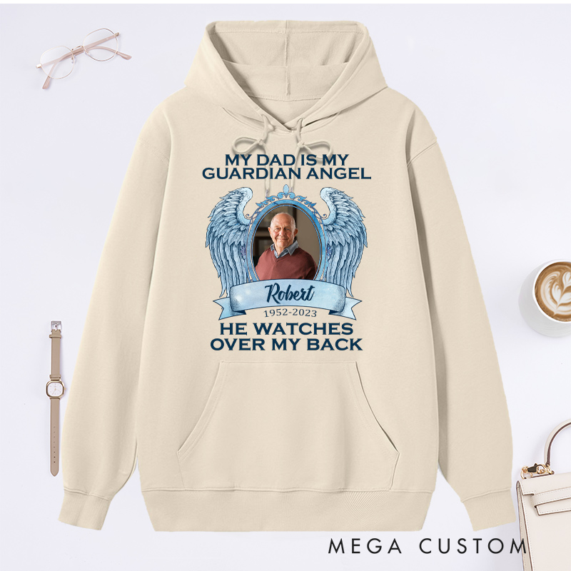Personalized in Loving Memory Hoodie Rest in Peace Heaven Hoodie Custom Photo Hoodie My XX Is My Guardian Angel Sweatshirt 