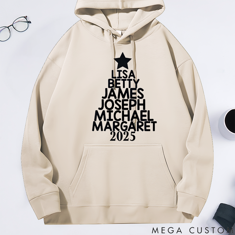 Personalized Family Reunion Theme Our Family's Christmas Tree Classic Hoodie
