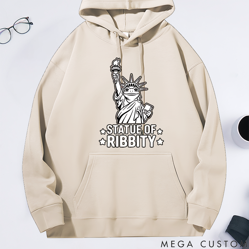 Personalized Classic Hoodie Statue of Ribbity Funny Frog Protest