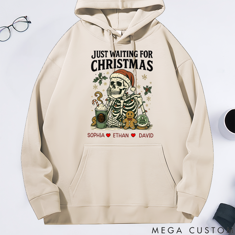 Personalized Classic Hoodie Fun Christmas Skeleton Festival Gingerbread Theme
