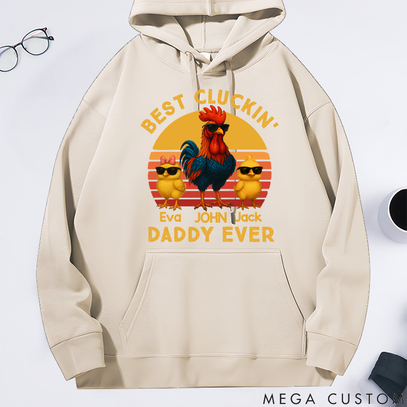 Personalized Classic Hoodie Best Cluckin Dad Ever Theme