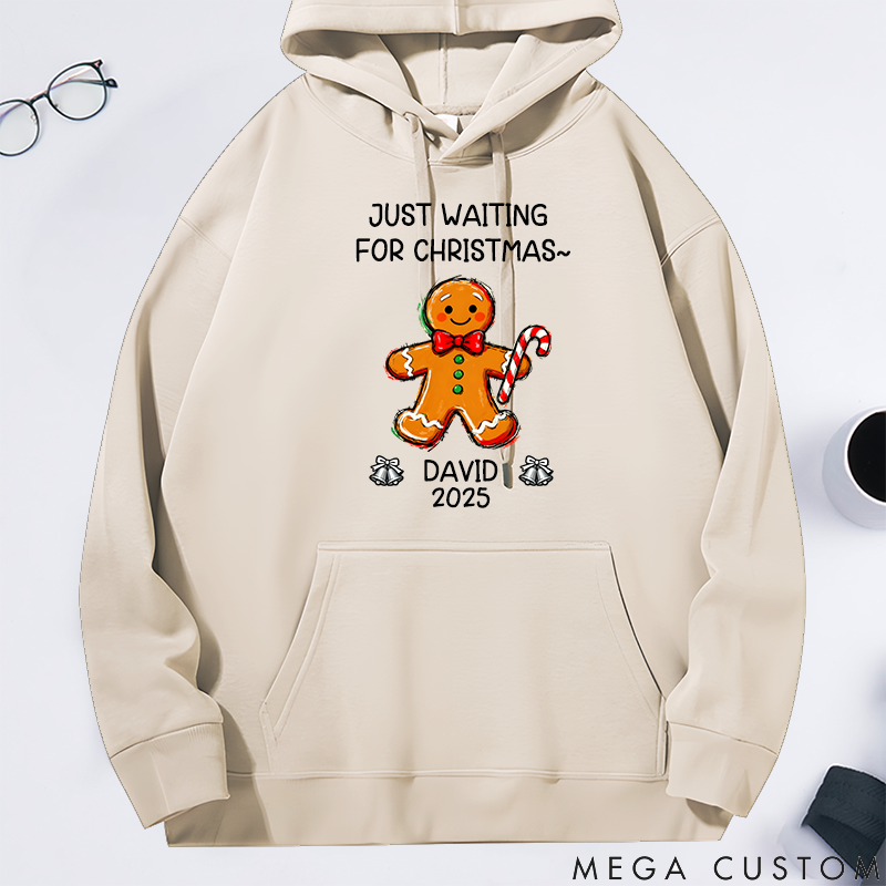 Personalized Classic Hoodie Christmas Hand-Drawn Style Cartoon Pattern Design