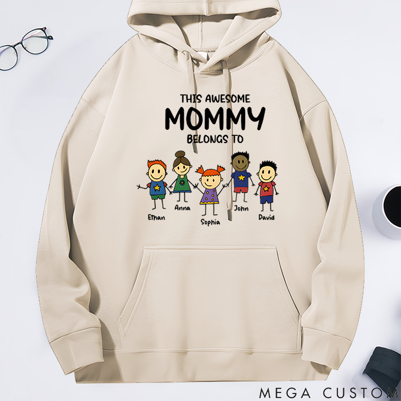 Personalized Family Hoodie This Awesome Belongs Theme Family Gift
