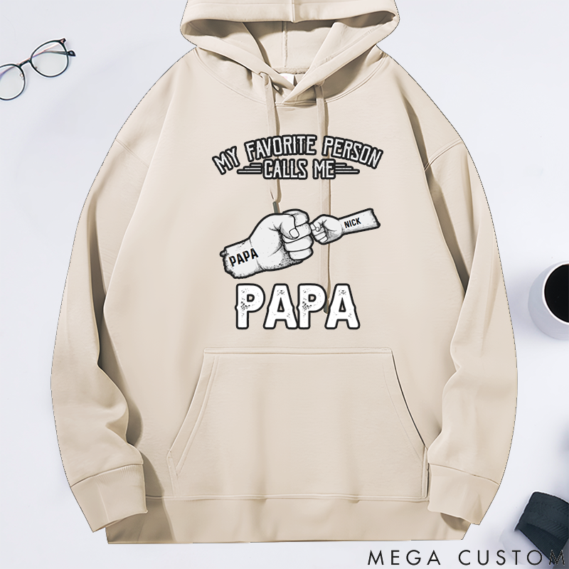Personalized Classic Hoodie Best Dad Ever Fist Bump Design