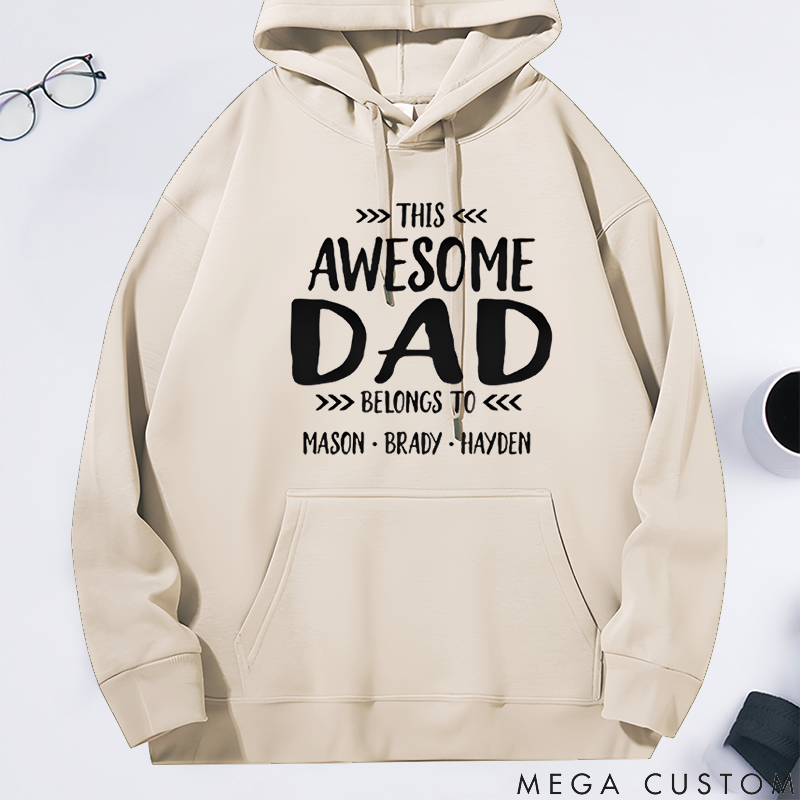 Personalized Classic Hoodie Best Dad Ever Fist Bump Design
