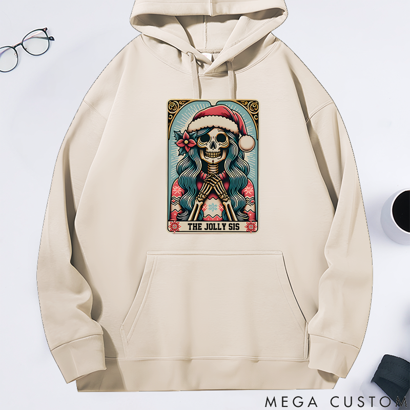 Personalized Classic Hoodie Christmas Tarot Skeleton Theme