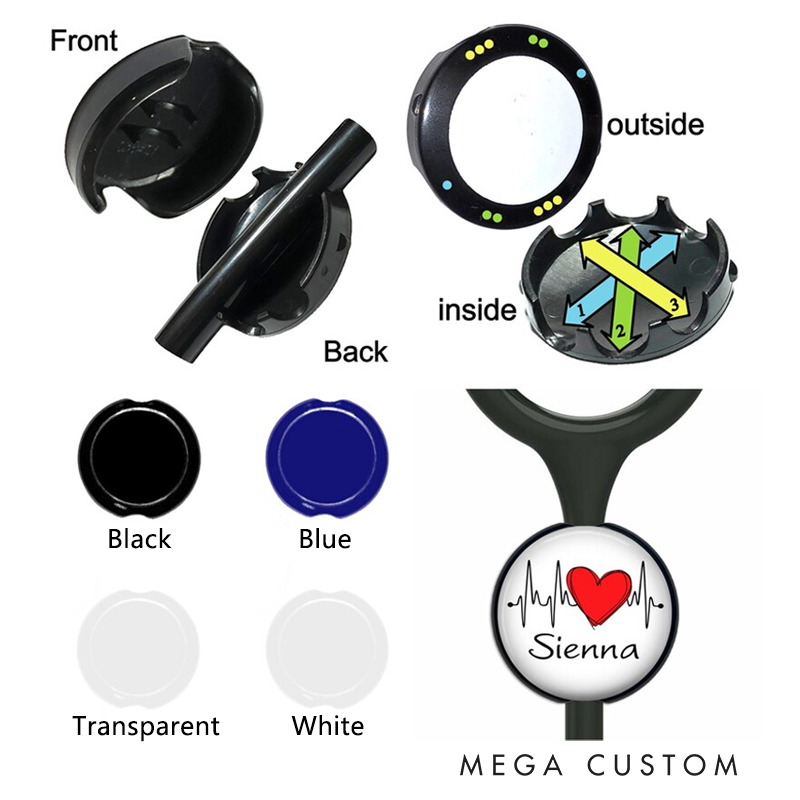 Personalized Nurse Crystal Stethoscope ID Tag Unique Nurse ECG Badge Medical Accessory Gift