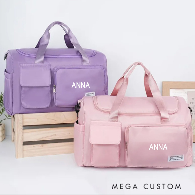 Personalized Fitness Duffel Bags Monogram Training Gym Bag with Multiple Compartments for Gym Lovers 