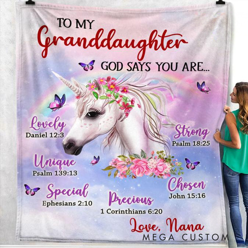 Personalized God Says You are Soft Throw Blanket with Name Religious Day Birthday Christmas Gift for Christians