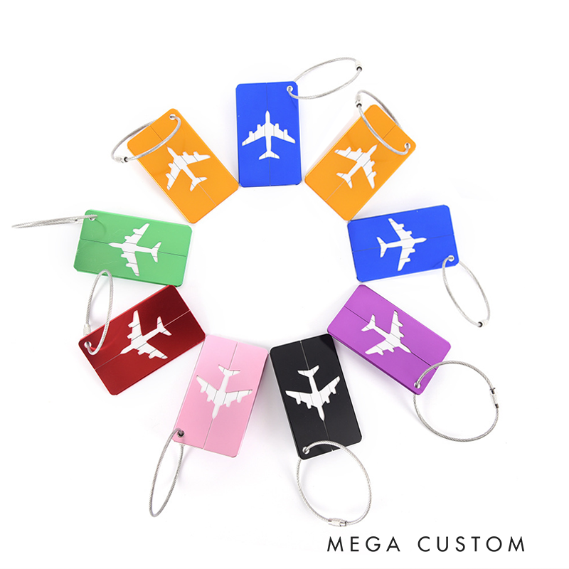 Personalized Firefighter Metal Luggage Tag Custom Airplane Vacation Bag ID Suitcase Tag Travel Gift Fireman Luggage Tag Gift