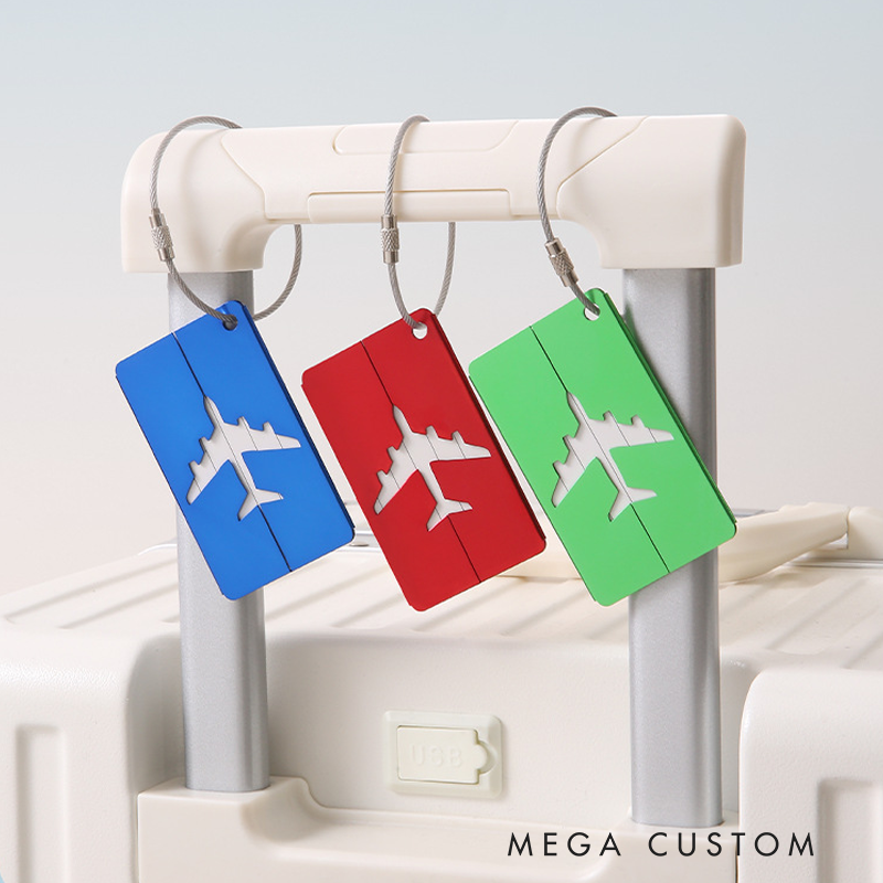 Personalized Firefighter Metal Luggage Tag Custom Airplane Vacation Bag ID Suitcase Tag Travel Gift Fireman Luggage Tag Gift