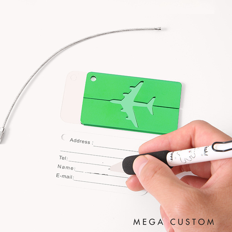 Personalized Firefighter Metal Luggage Tag Custom Airplane Vacation Bag ID Suitcase Tag Travel Gift Fireman Luggage Tag Gift