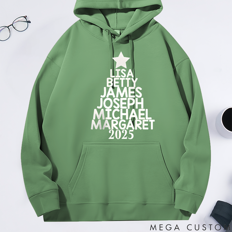 Personalized Family Reunion Theme Our Family's Christmas Tree Classic Hoodie