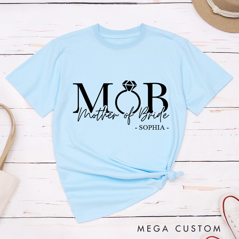 Personalized Mother of the Groom Mother of the Bride Matching T-Shirt MOB T-Shirt MOG T-Shirt Bachelorette Party Gift