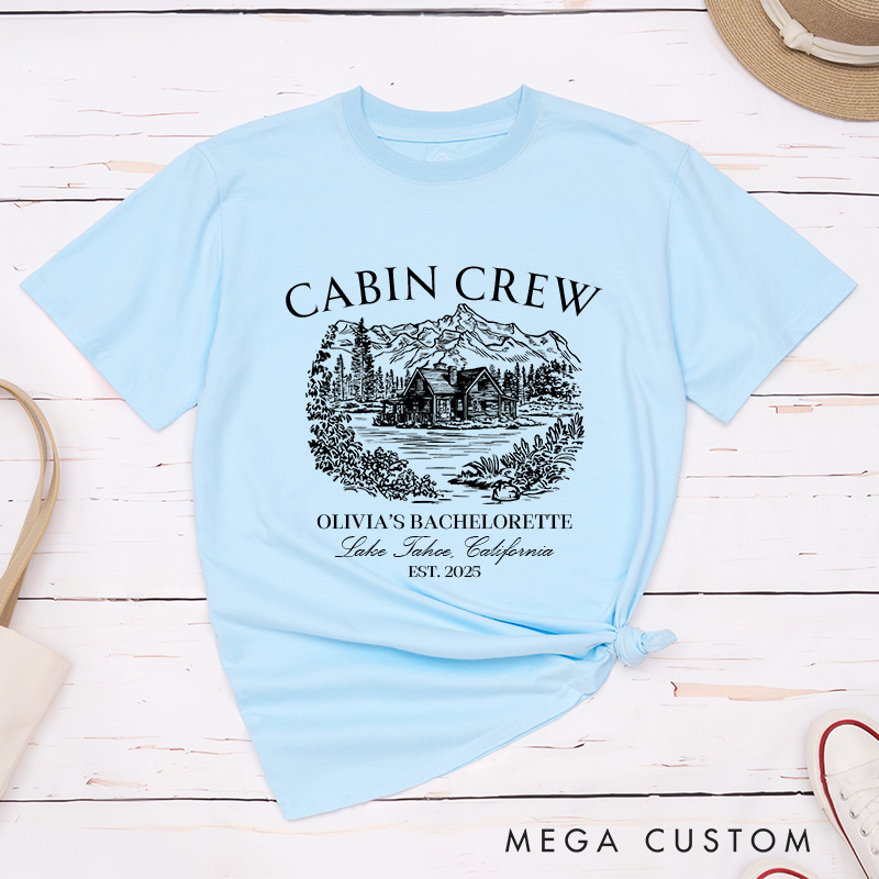 Personalized Bride Cabin Crew Matching T-Shirt Team Bride the Bach T-Shirt Bridesmaid T-Shirt Bridesmaid Wedding Bachelorette Party Gift