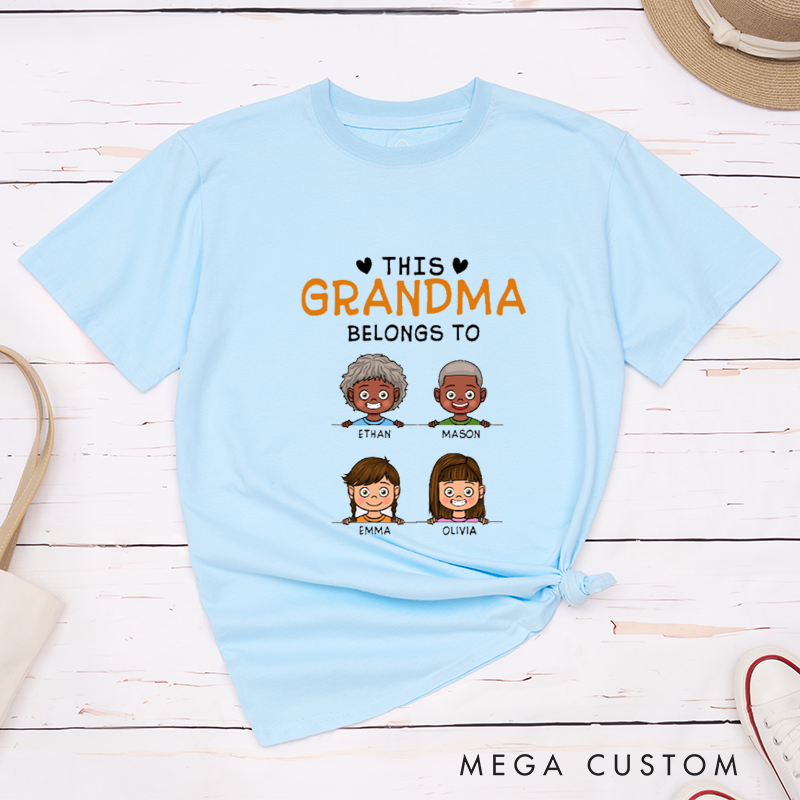 Personalized This Grandma Belongs To Classic T-shirt