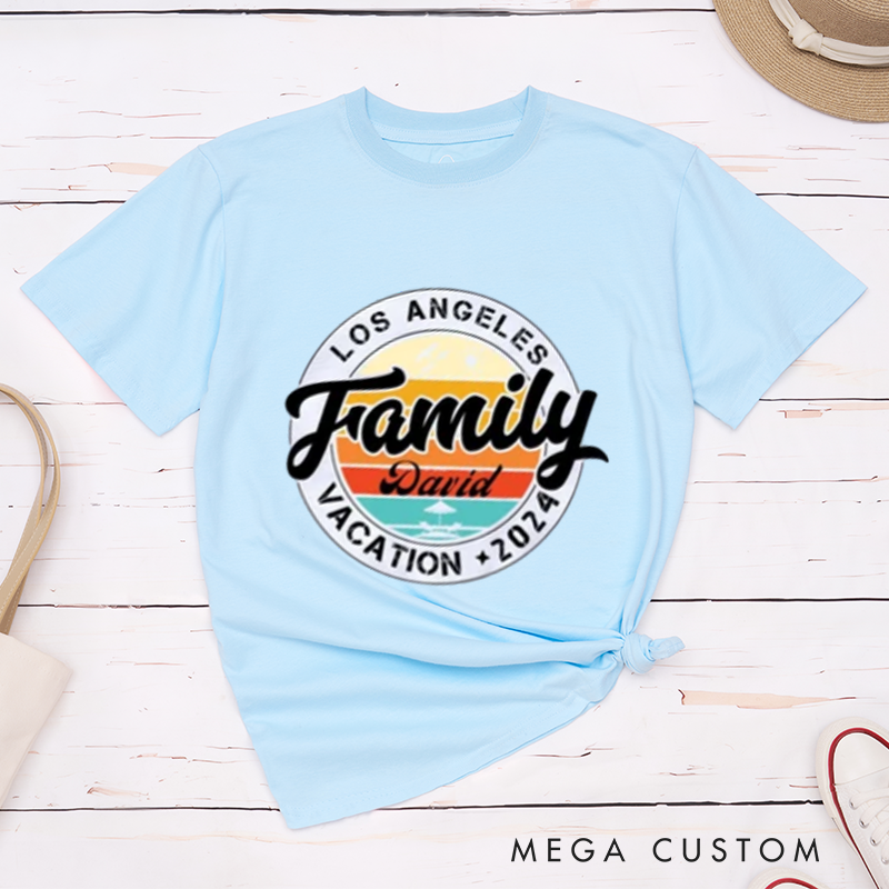 Personalized 2025 Family Vacation Custom Tee Family Trip Outfit for Summer Adventures Classic T-Shirt