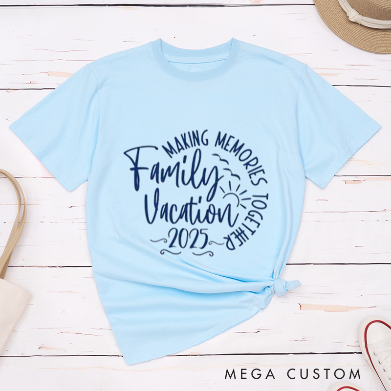 Personalized 2025 Family Vacation Shirts T shirt Beach Squad Shirts Travel Summer Vacation Classic T-shirt