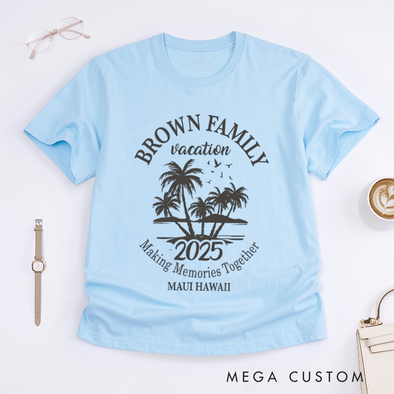 Personalized 2025 Family Vacation Matching Shirts and Make Memories in Comfort and Style Classic T-shirt