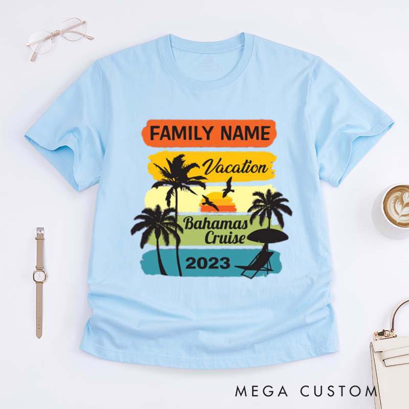 Personalized Custom Family Vacation Shirts Beach Trip Matching Classic T-shirt