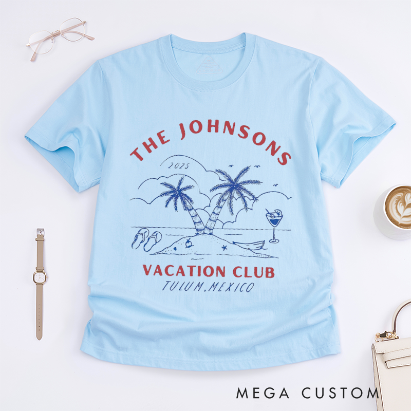 Personalized Comfort Colors Family Vacation Shirts and Beach Trip Summer Reunion Classic T-shirt