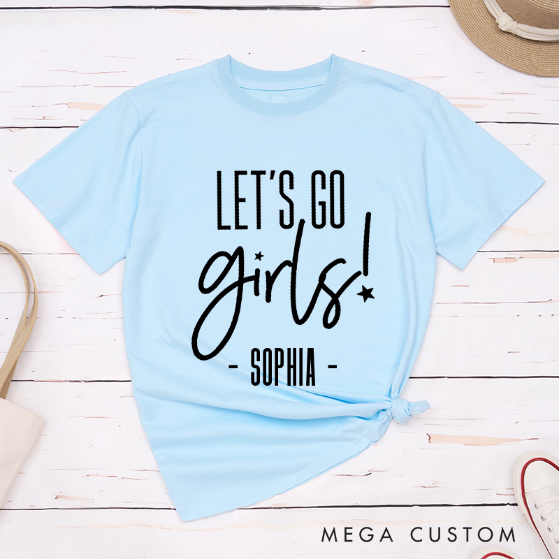 Personalized Man I Feel Like a Bride with Star Matching T-Shirt Let's Go Girls T-Shirt Bridesmaid T-Shirt Wedding Bachelorette Party Gift