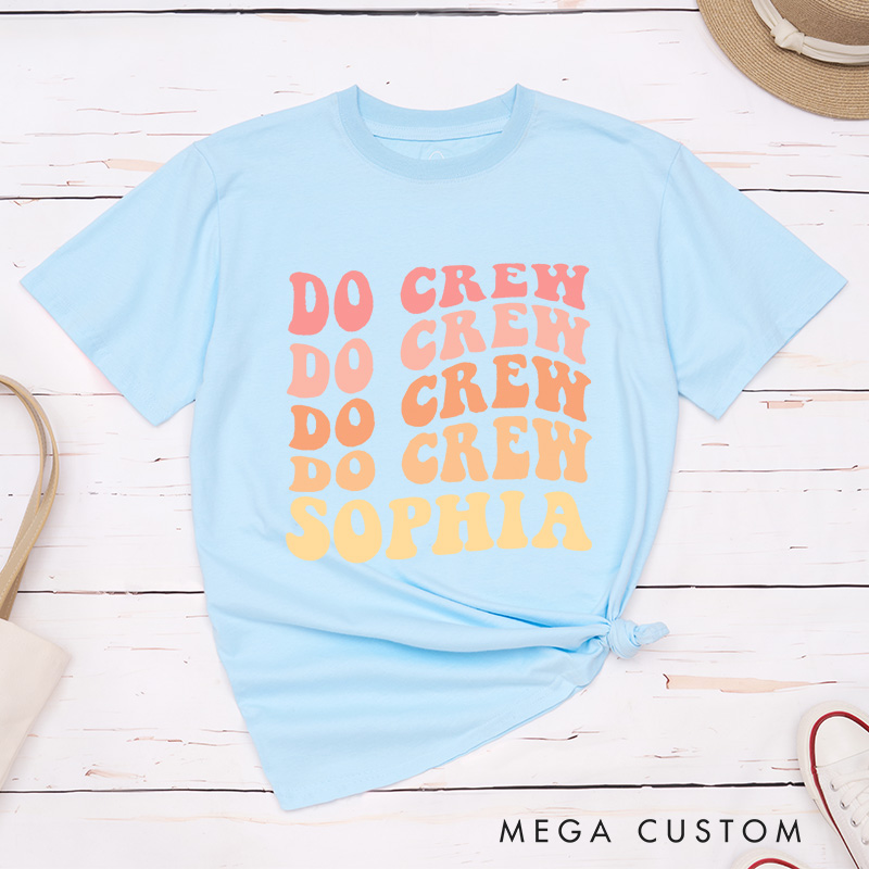 Personalized Colorful Bride Matching T-Shirt Do Crew T-Shirt Wedding Day T-Shirt Bachelorette Party Gift