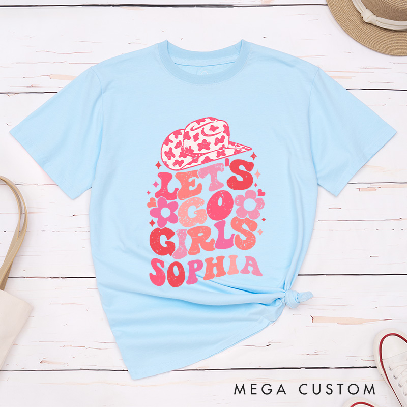 Personalized Retro Man I Feel Like a Bride Matching T-Shirt Let’s Go Girls T-Shirt Cowgirl Hat Team Bride T-Shirt Wedding Bachelorette Party Gift