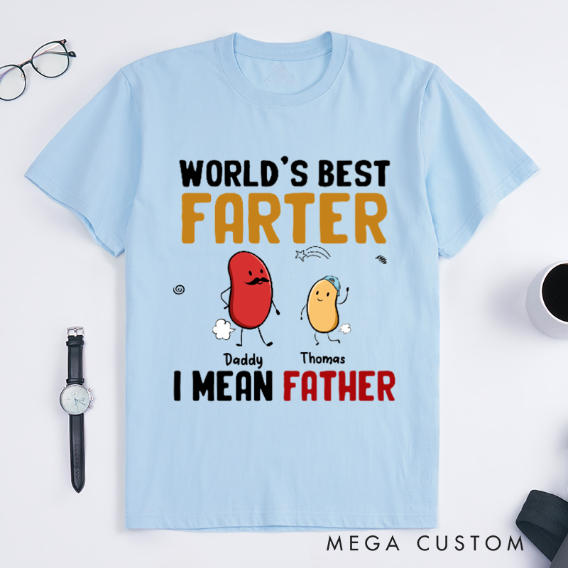 Personalized World's Best Farter Blame It on The Beans or Dad Classic T-shirt