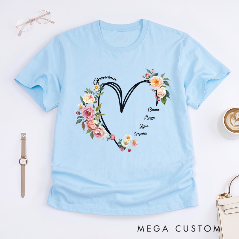 Personalized Love Always Shines Bright With Grandma Gift for Mom Grandmother Classic T-Shirt