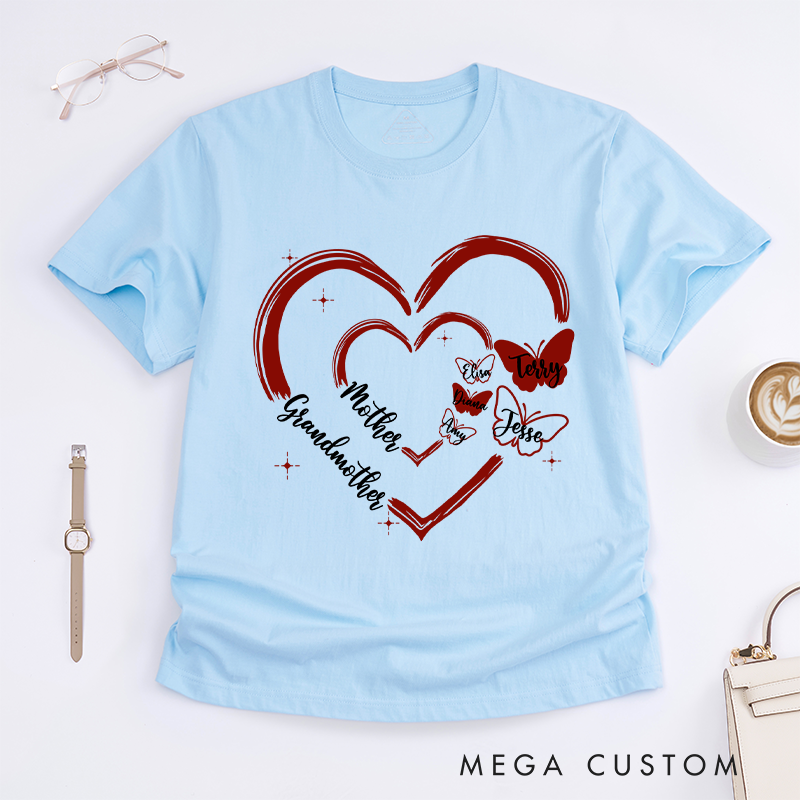 Personalized Butterfly Gift for Mom Grandmother Classic T-Shirt