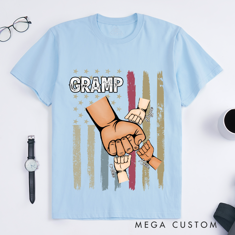 Personalized Dad Grandpa and Kids Classic T-Shirt Loving Gift for Daddy