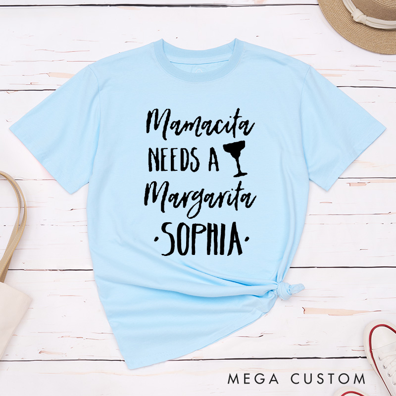 Personalized Mamacita Needs a Margarita Matching T-Shirt Mother of the Bride T-Shirt MOB Wedding T-Shirt MOG Bachelorette Party Gift