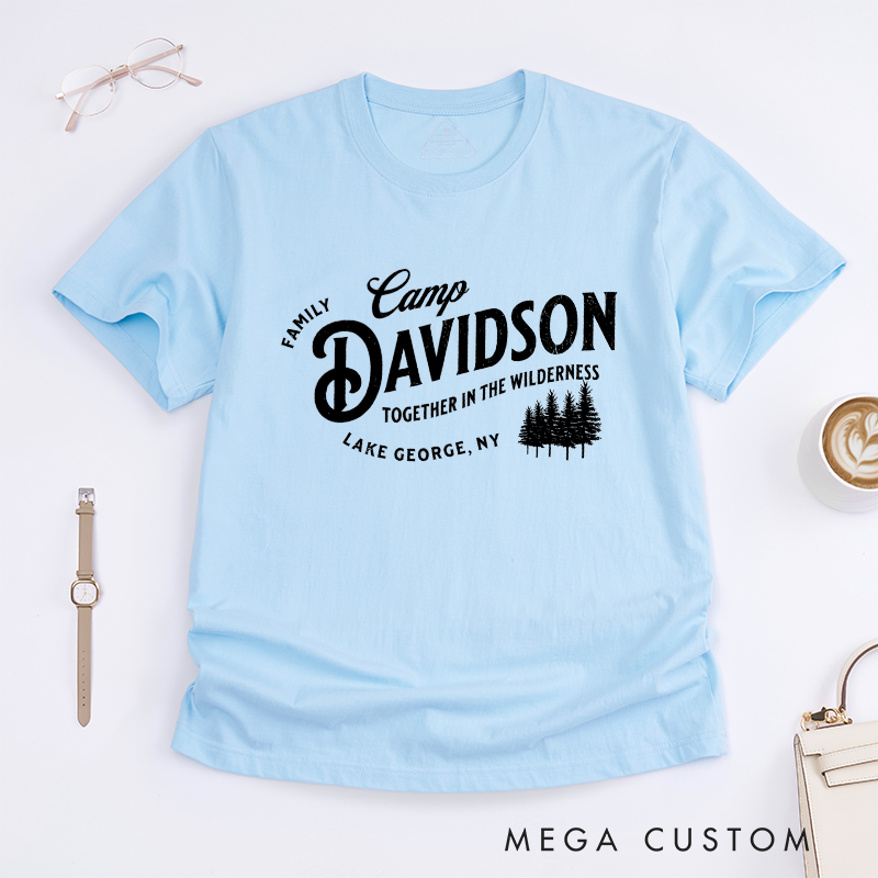 Personalized Family Camping Reunion Tees and Lake Life Cabin Crew Gifts Classic T-Shirt