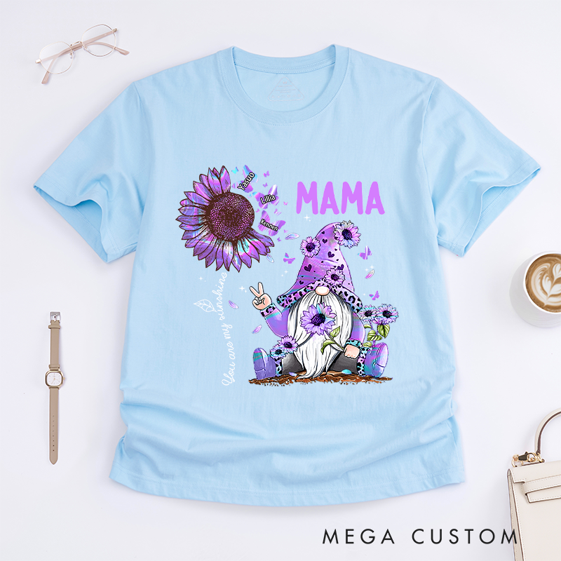 Personalized Hologram Sunflower Grandma You are My Sunshine Nana Classic T-shirt