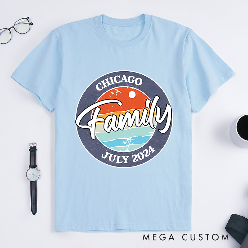 Personalized Family Vacation Shirts Custom Summer Shirt Making Memories Together Custom Number Family Beach trip Classic T-shirt