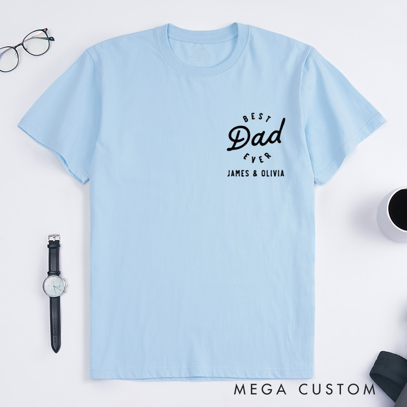 Personalized Best Daddy ever Chest Pattern Design Classic T-shirt