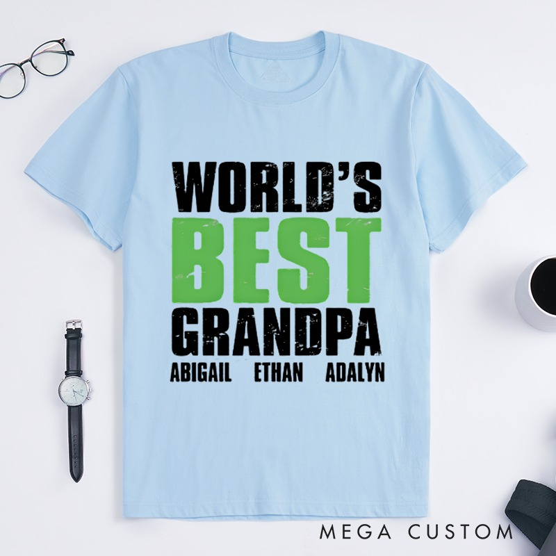 Personalized a Gift World's Best Grandpa Classic T-shirt