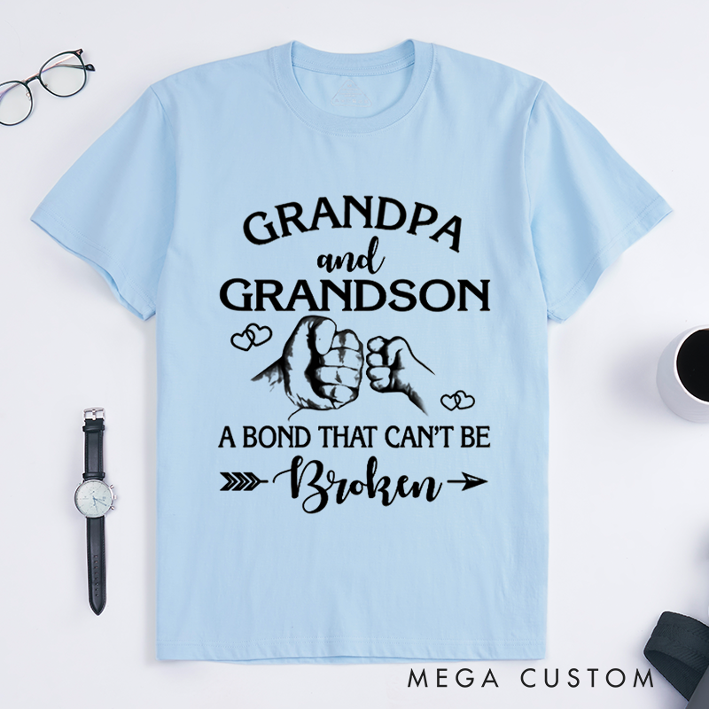 Personalized Grandpa and Grandsons Bond that Can't be Broken Classic T-shirt