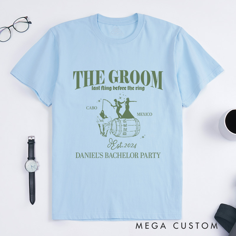 Personalized Bachelor Party T-Shirts Groom Team Shirts Best Man Bachelor Party T-Shirts Whiskey Lovers Tops Groomsmen Gift For Men