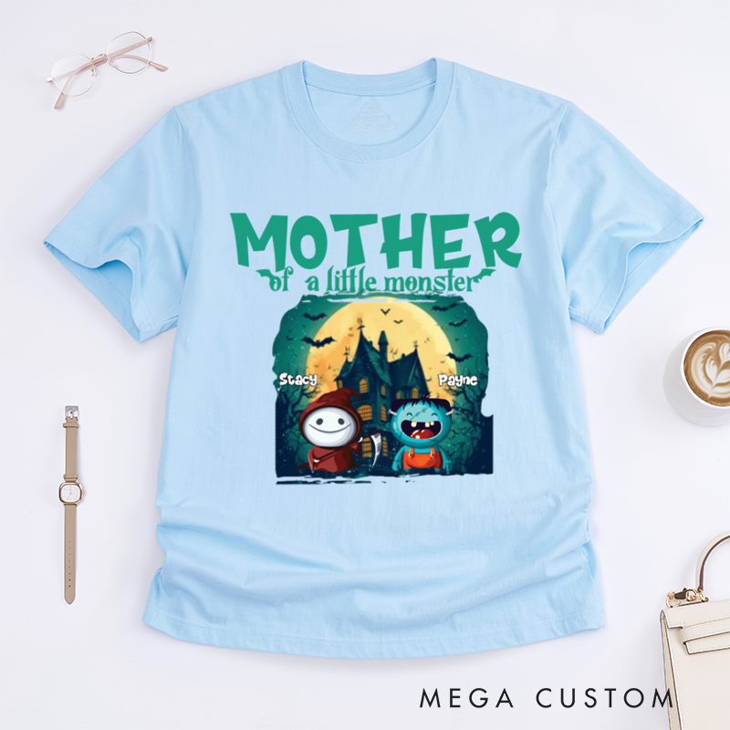 Personalized Mom Grandma of Little Monsters Classic T-Shirt Gift Ideas for Halloween