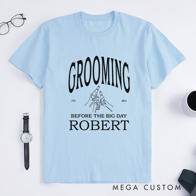 Personalized Groomsman Bachelor Party T-Shirts Funny Groom Team Shirts Wedding Party Favors Top Best Man Gifts For Men Groomsman Usher