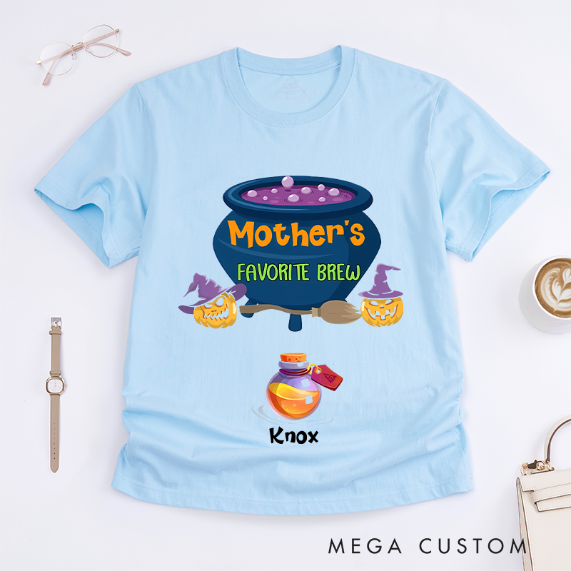 Personalized Mom's Grandma's Favorite Brew Classic T-Shirt Gifts for Mama Grandma
