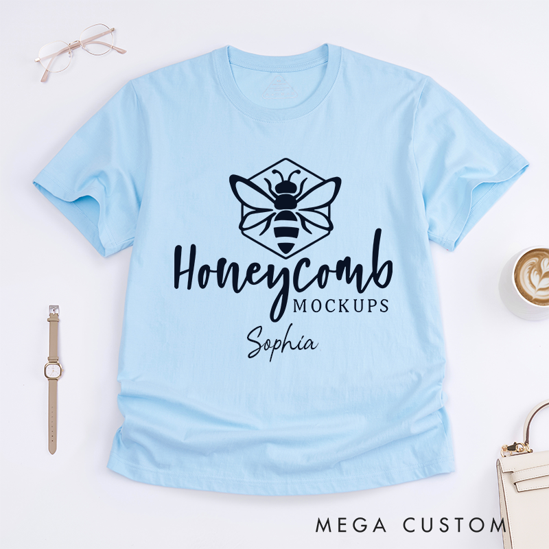 Personalized a Gift for Mom Honeycomb Mockup Design Classic T-shirt