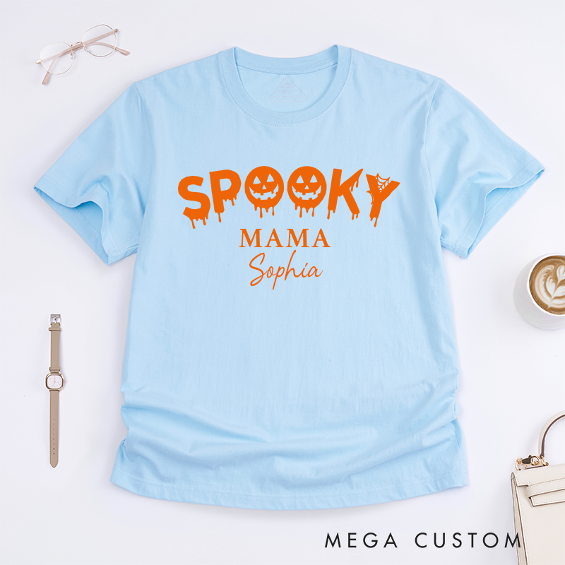 Personalized Halloween Spooky Mama Desigh Classic T-shirt