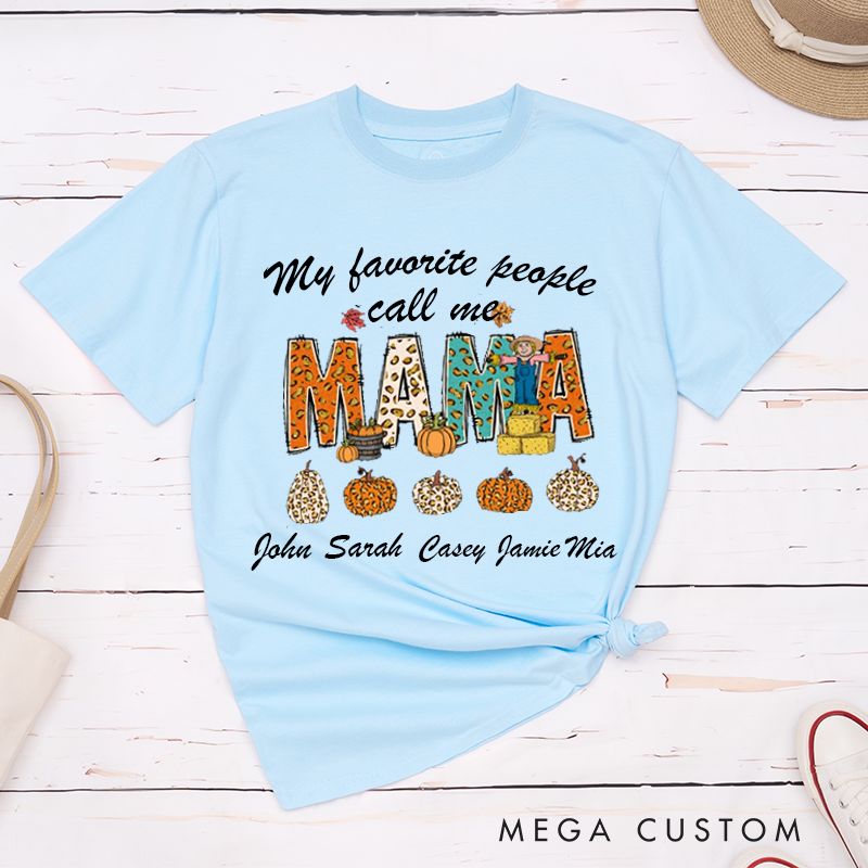 Personalized My Favorite People Call Me Mama Halloween Making Memories Together Family Classic T-shirt
