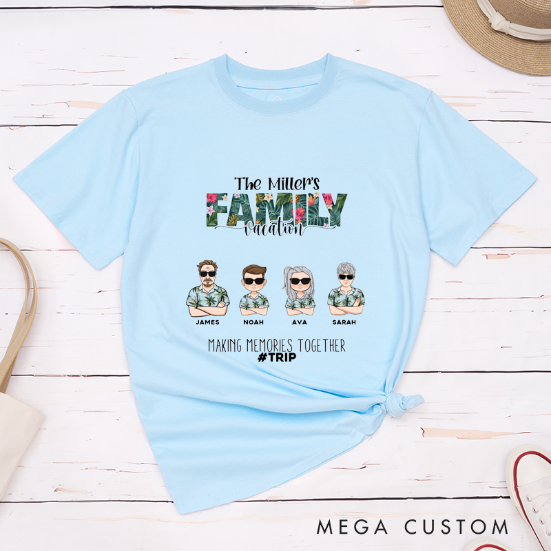 Personalized Family Vacation Making Memories Together Classic T-shirt
