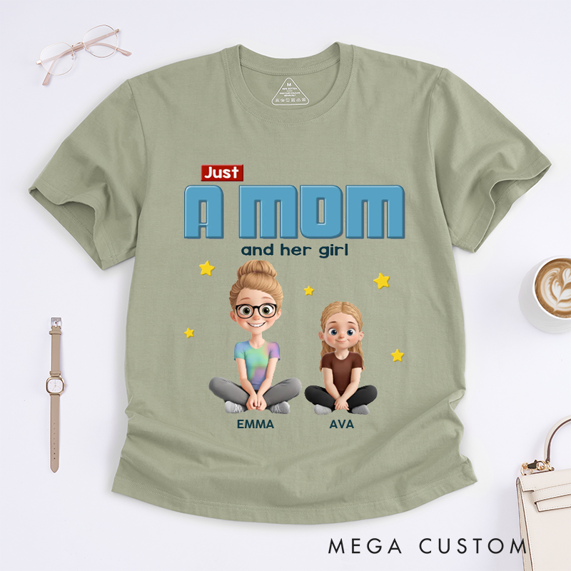 Personalized Just a Mom and His Child Gift for Mom Classic T-shirt