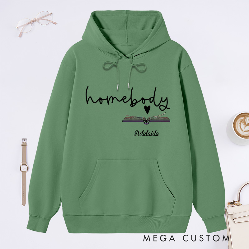 Personalized Homebody Classic Hoodies Custom Book Lover Hoodies with Name Bookish Hoodies Librarian Gift Book Lover Gift for Reader